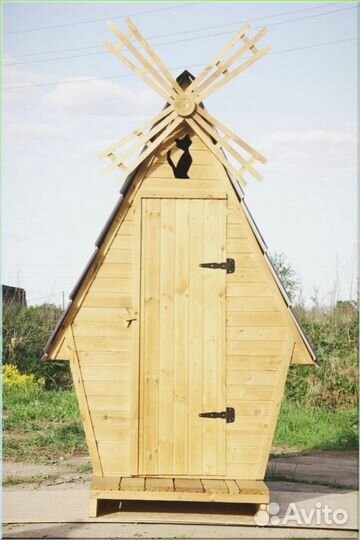 Дачный туалет деревянный с установкой NBF