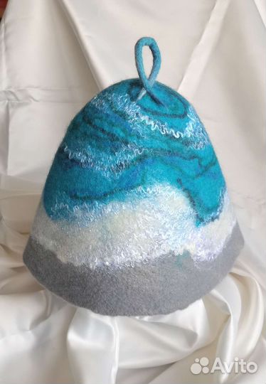 Банная шапка из натуральной шерсти