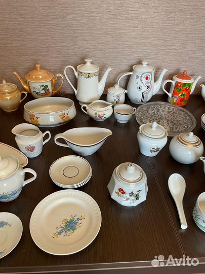Чайники заварочники сахарницы сливочники фарфор
