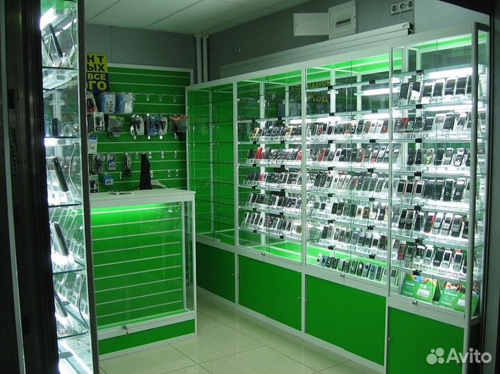 Алюминиевая витрина для магазина аксессуаров