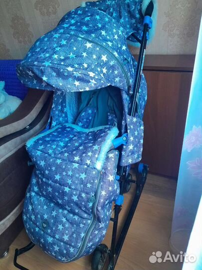 Детские санки коляска