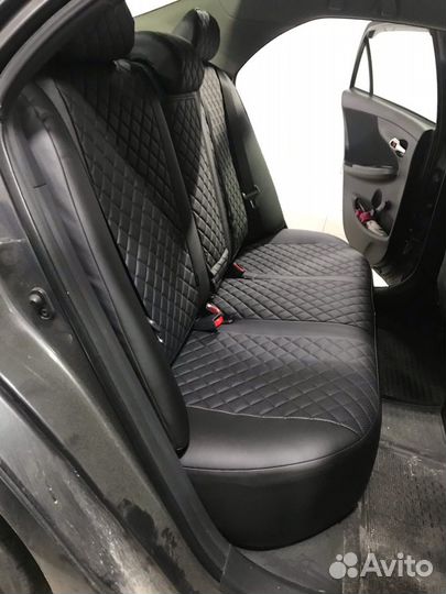 Чехлы Toyota Corolla Экокожа ромб Автопилот