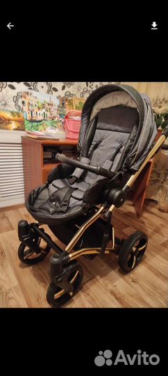 Коляска 2 в 1 эко кожа