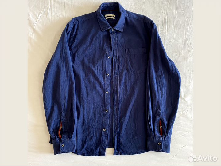 Рубашка мужская mango синяя