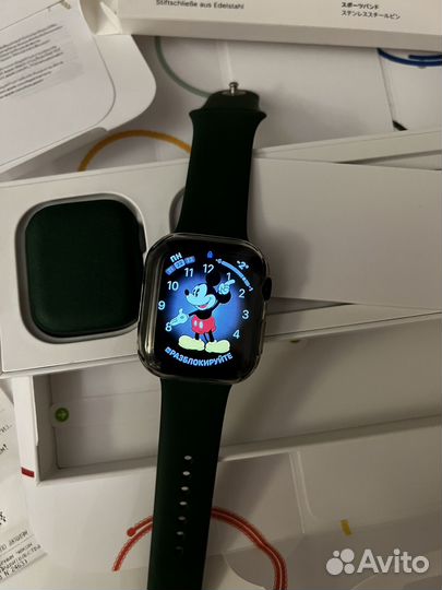 Часы Apple watch 7 45 mm green