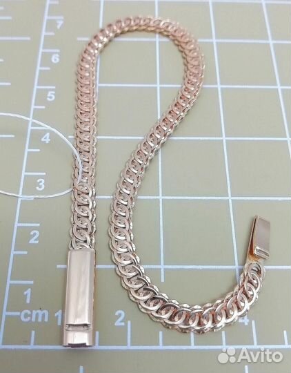 Золотой браслет Ажурный, полновесный, замок коробочка, длина 20 см, вес 4,62г