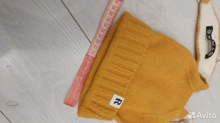 Шапка детская Весна-Осень 2-3 года, с ушками зайки