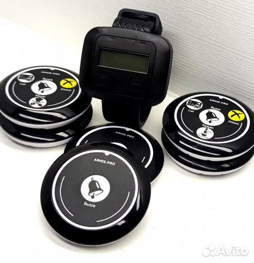 Кнопка вызова официанта в комплекте с часами