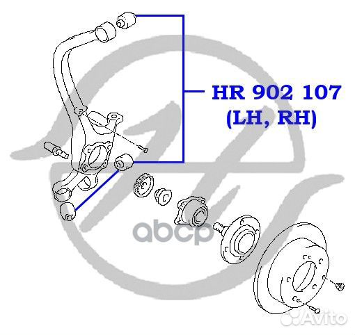 HR 902 107 - цапфы сайленблок HR 902 107 Hanse