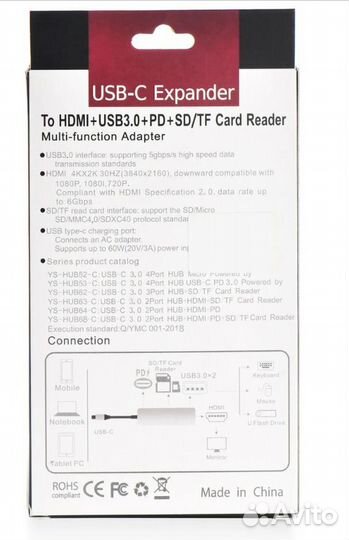 Переxодник для Macbook USB-C Expander to PD/hdmi