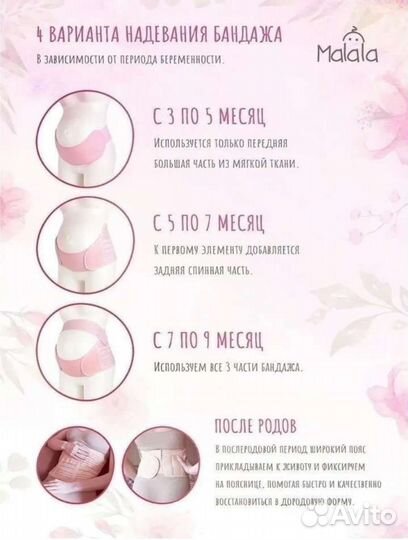 Бандаж для беременных 4 в 1