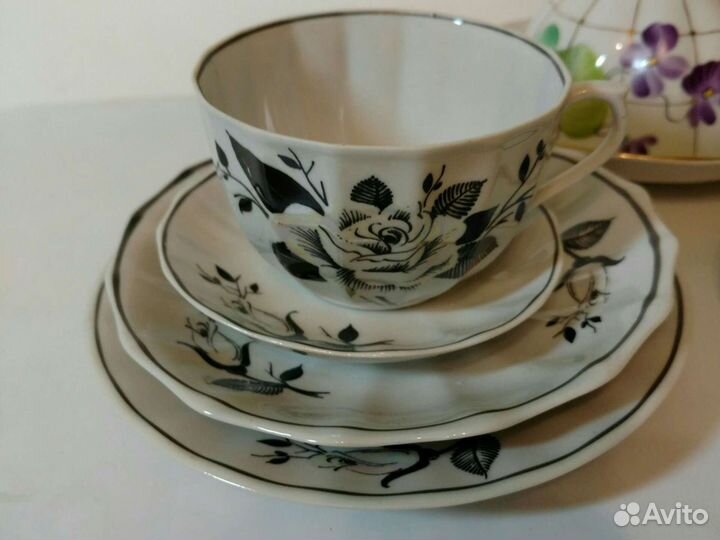 Чайная пара СССР и сахарницы