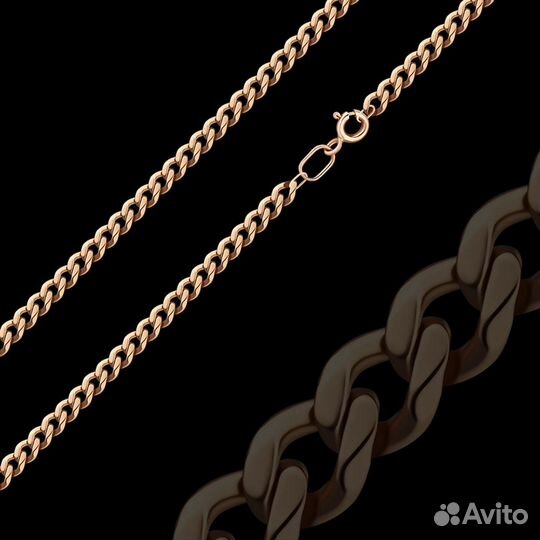 Цепь Панцирная советская из красного золота