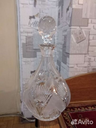 Графин богемский хрусталь