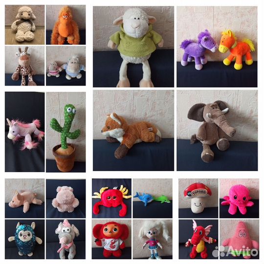 Мягкие игрушки (Патрик, Чебурашка и др.) Aurora