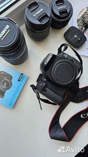 Зеркальный фотоаппарат canon 600d с 2 объективами
