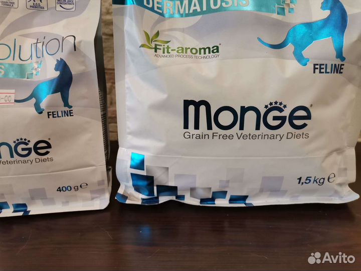 Корм для кошек Monge Dermatosis 1,5кг, 400г