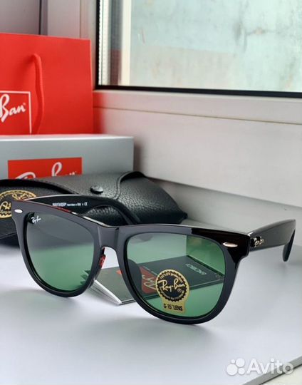 Солнцезащитные очки ray ban wafarer 54 зеленые