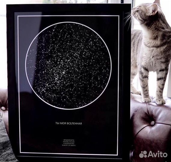 Подарок, карта звездного неба
