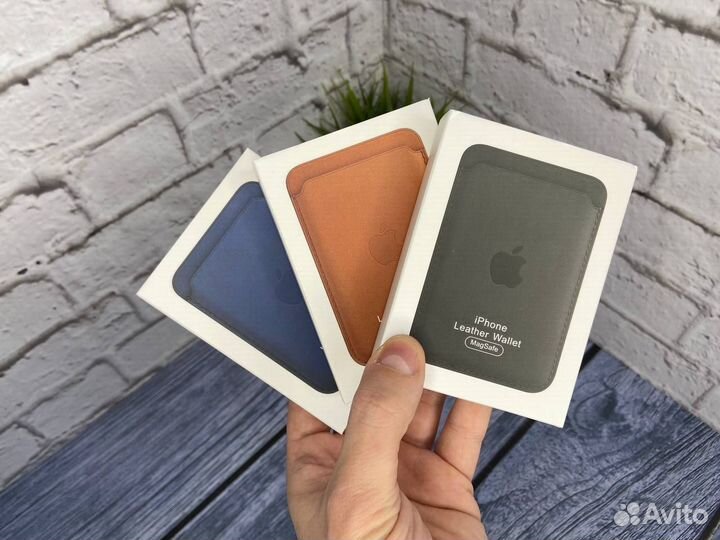 Кожаный картхолдер Apple Wallet визитница