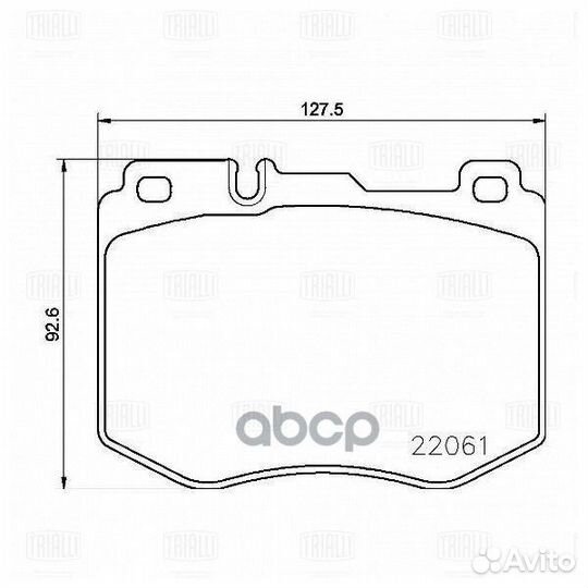 Колодки торм. для а/м Mercedes C (W205) (14) ди