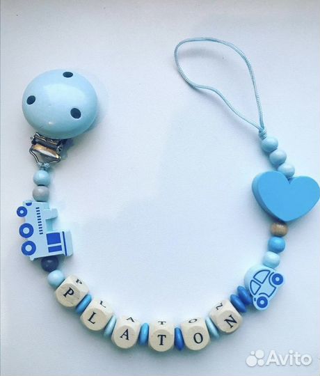 Именные держатели для пустышек, грызунки хэнд мэйд