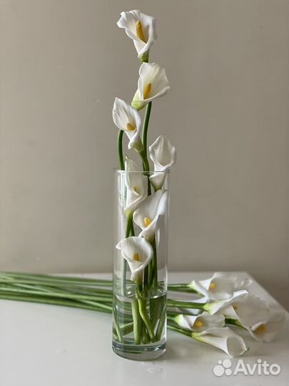 Цветы ручной работы каллы подарок холодный фарфор