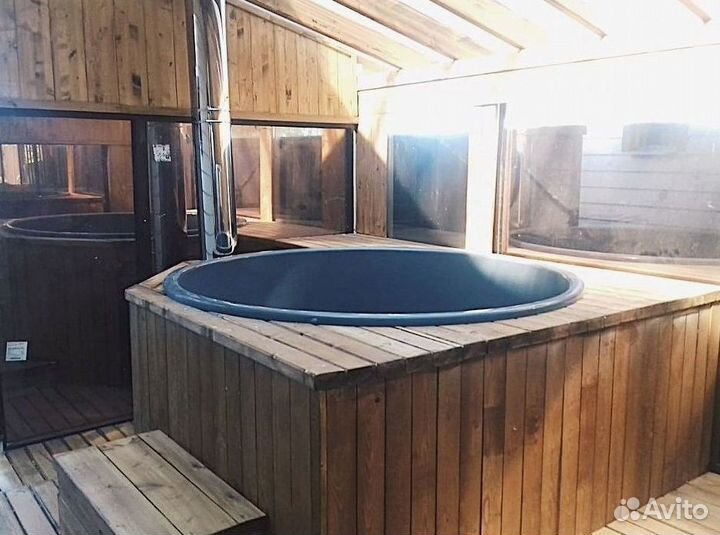 Банный чан купель с подогревом 