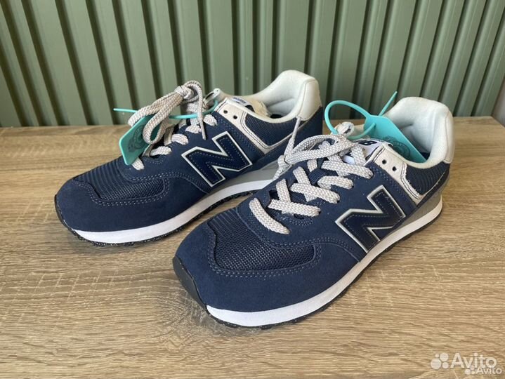 New Balance 574 Navy White Кроссовки