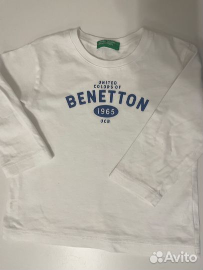 Лонгслив benetton 86 и джинсы 2 пары baby goy