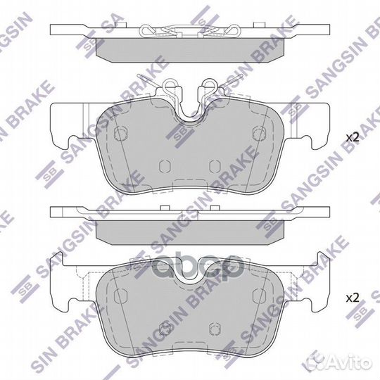 Колодки тормозные BMW 2 F45 14/X1 F48 15- задн