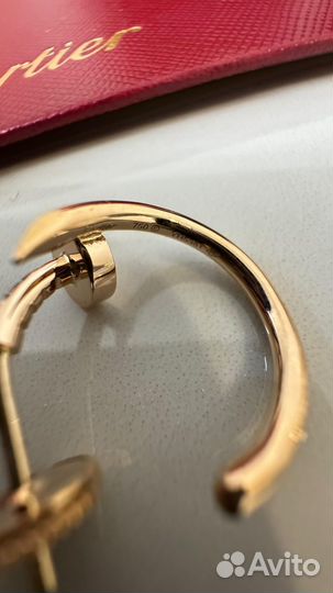 Золотые серьги гвоздь cartier