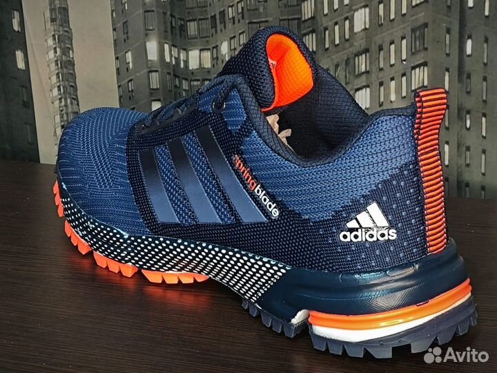 Кроссовки adidas синие летние