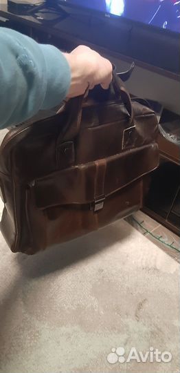 Мужской кожаный портфель италия