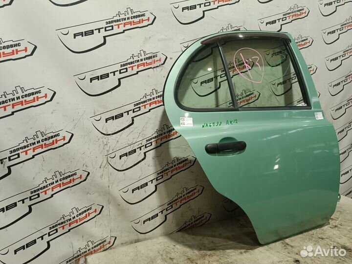 Дверь nissan march micra AK12 BK12 BNK12 K12 YK12 H210MAZ0MA задняя правая зеленый, DAA NA6799