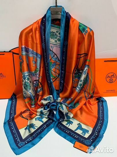 Шарф палантин hermes