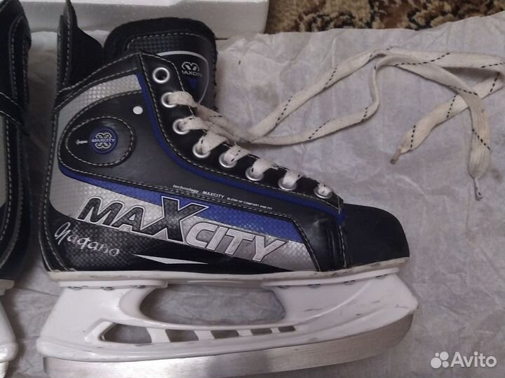 Коньки хоккейные MAX city 38 размер без коробки