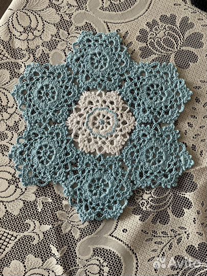 Вязаные салфетки ручная работа