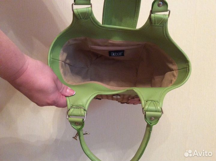 Сумка из лозы и эко кожи