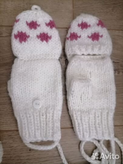 Комплект шапка и рукавицы-митенки