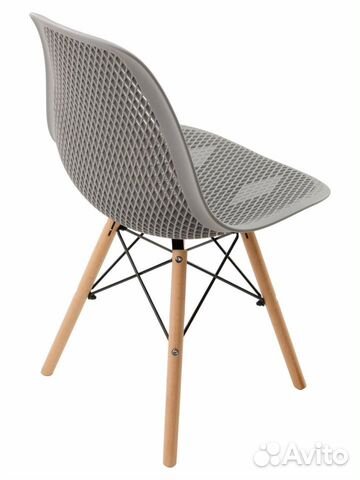 Стул ажурный в стиле eames DSW, серый NEW