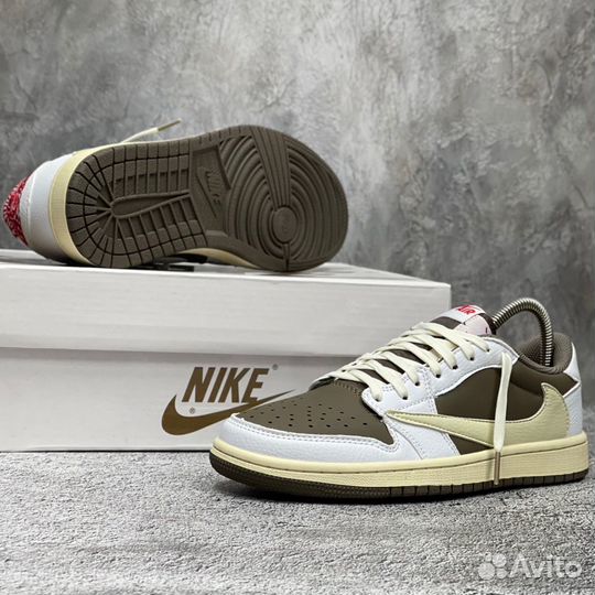 Кроссовки nike air jordan 1 low travis scott