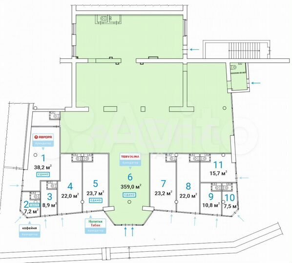 7,2 м2/Продажа торгового помещения/Перово/Арендный