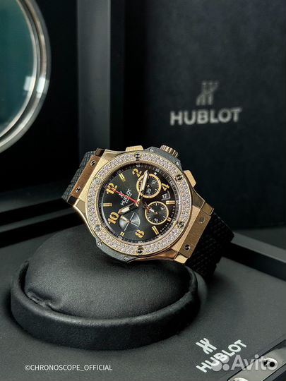 Часы hublot - BIG bang gold diamonds 44