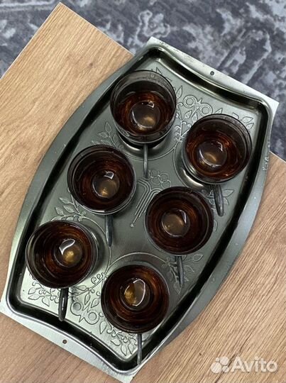 Набор подстаканников с рюмками Олимпиада СССР