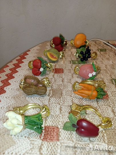 Подхваты для штор, прищепки новые полистоун, 12 шт