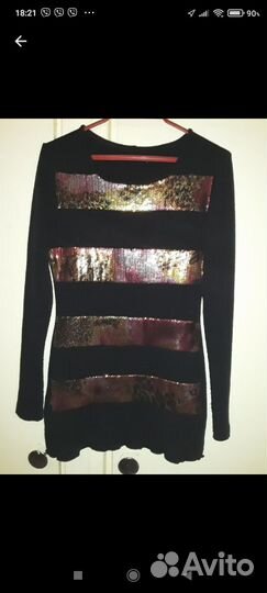 Платье туника тёплое 44