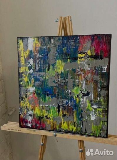Интерьерная картина маслом абстракция