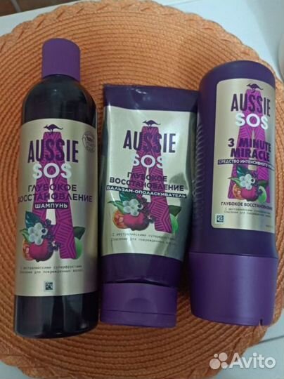 Aussie SOS Шампунь,бальзам,маска и термозащита
