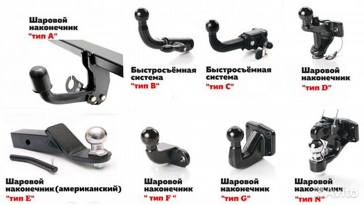 Фаркоп на авто с правым рулем